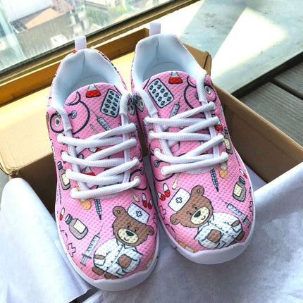 Bear Nurse Bubble Gum Women's Sneakers