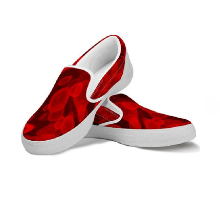 Rote Blutkörperchen-Krankenschwester Slip Ons Turnschuhe