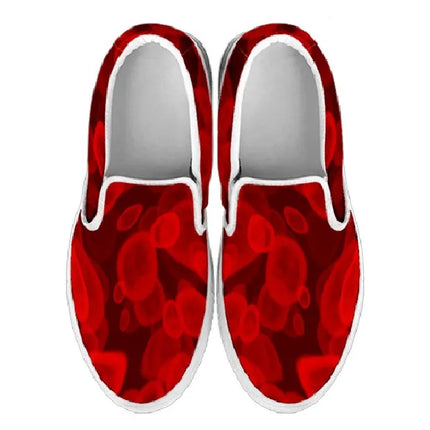 Rote Blutkörperchen-Krankenschwester Slip Ons Turnschuhe