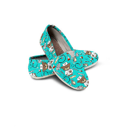 Zapatillas de lona azul bebé Friendly Bear