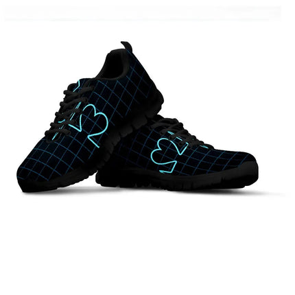 Zapatillas de malla negras para enfermera con imagen de enfermera