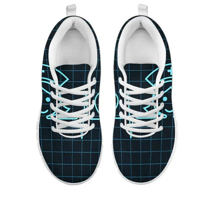 Zapatillas de malla negras para enfermera con imagen de enfermera