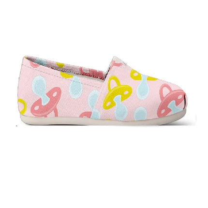 Ballerine in tela rosa chiaro 13 con simbolo del ciuccio