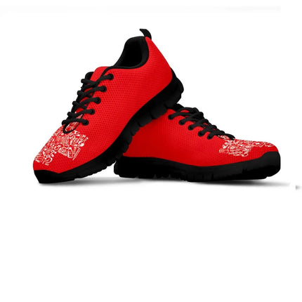 Damskie czerwone sneakersy pielęgniarskie z białym krzyżem
