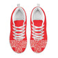 Women's Red Nurse Sneakers With White Cross