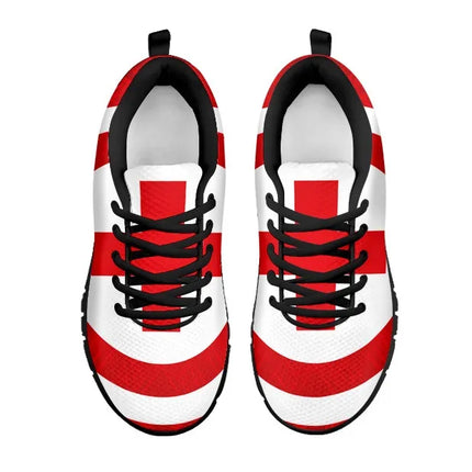 Dames Sneakers met Gedurfd Rood Kruis en Mesh