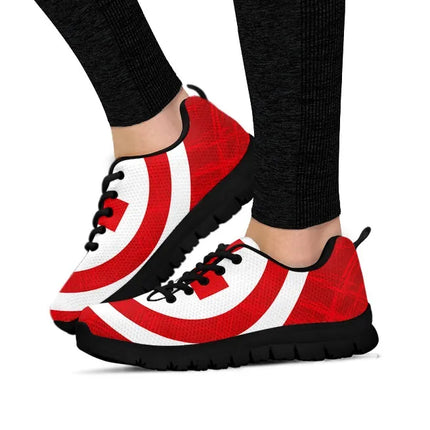 Dames Sneakers met Gedurfd Rood Kruis en Mesh