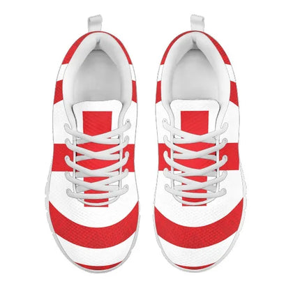 Dames Sneakers met Gedurfd Rood Kruis en Mesh
