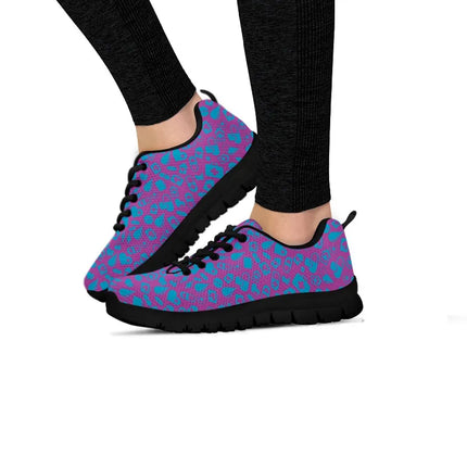 Sneakers Nurse Femme Violettes En Maille À Graphismes Médicaux