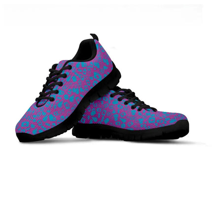 Sneakers Nurse Femme Violettes En Maille À Graphismes Médicaux