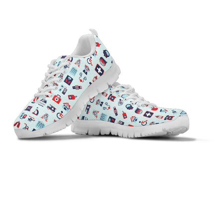 Sneakers da infermiera da donna in mesh azzurro pallido
