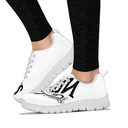 Sneakers bianche da donna con logo infermiera