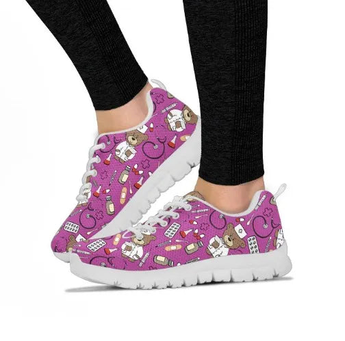 Bear Mesh Nurse Turnschuhe Fuchsia