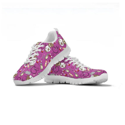 Bear Mesh Nurse Sneakers Fuchsia